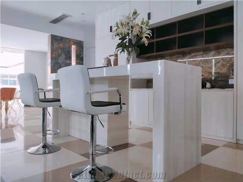 Greece Athens White Jade Onyx Polished Custom Countertops